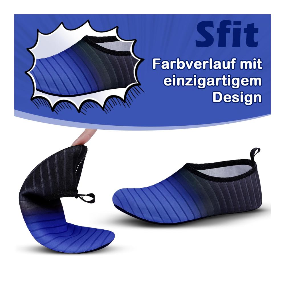Damen & Herren Aqua Schuhe Farbverlauf rutschfest schnelltrocknend
