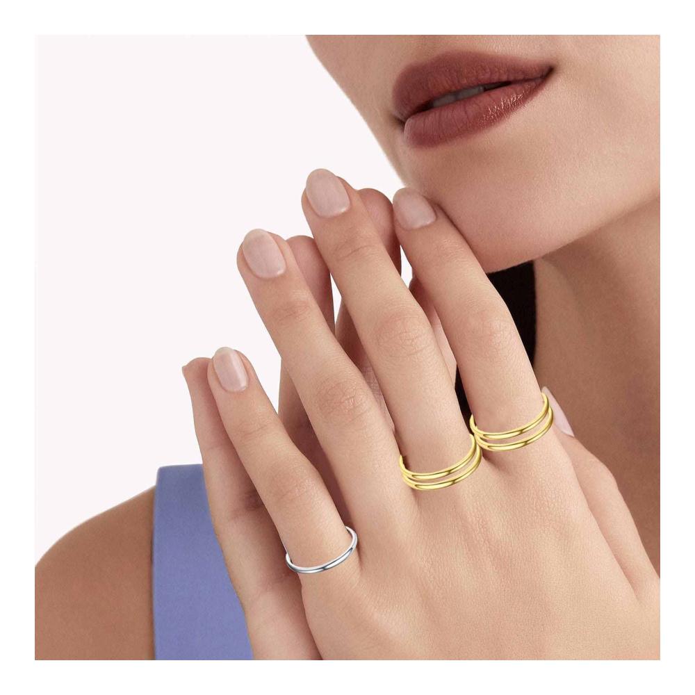 Exquisite Eleganz 12 Edelstahlringe Set für Damen - Stapelbare dünne Midi- und Knöchelringe - Stilvolles Accessoire für jeden Anlass - Hochwertiger Damen Schmuck von VELESAY