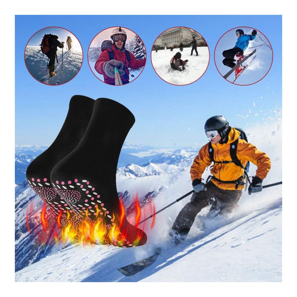 Erleben Sie den ultimativen Komfort im Schnee mit unseren Skisocken! Selbstheizende Turmalin-Schlankheitssocken 2 Paar für Wärme und Wohlbefinden