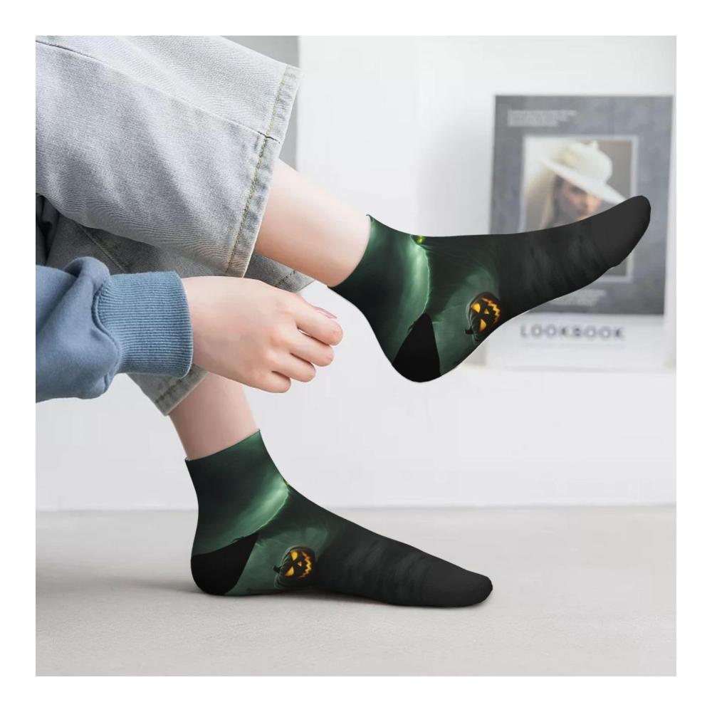 Herbst Socken Knöchelsocken Halloween Horror Kürbis Geister Halloweensocken Damen Trendy College Outdoor Bequem Casual One Size