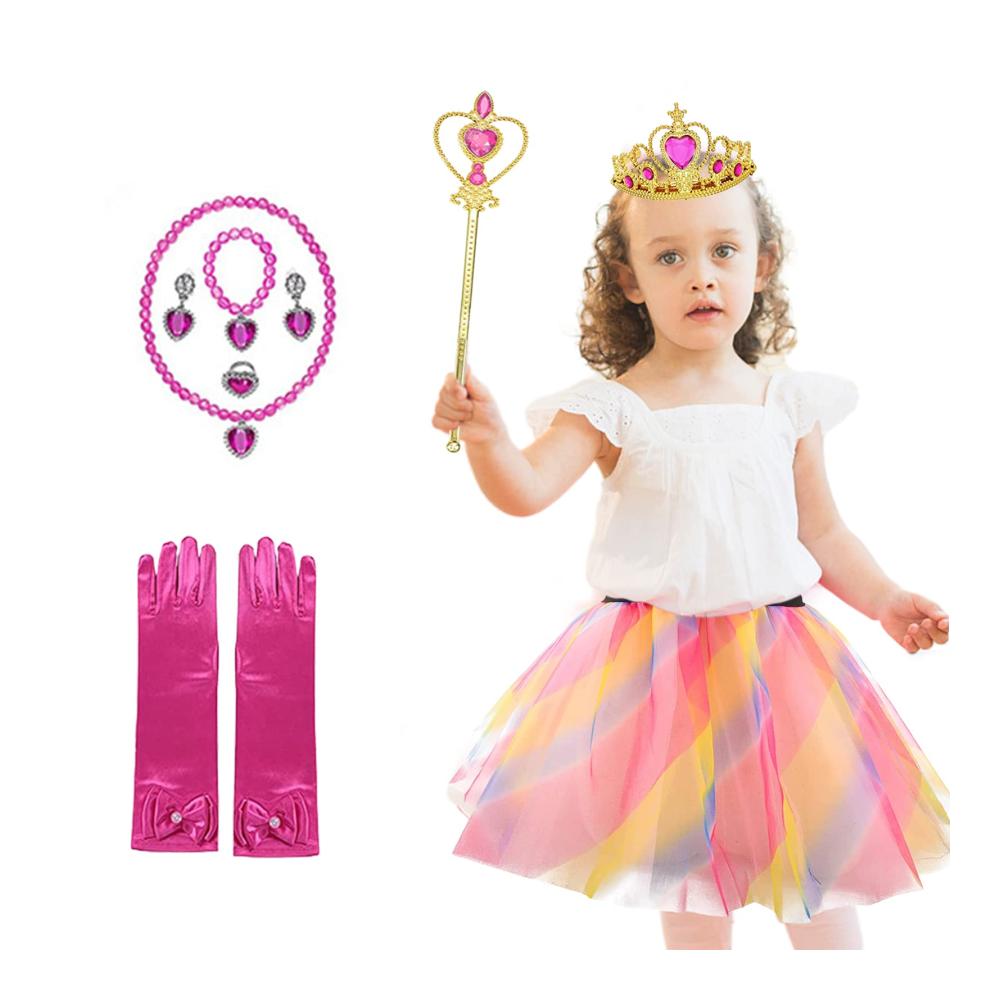 Entzückendes Prinzessinnen-Anziehspielzeug Set mit Röcken Kronen & Accessoires für Mädchen | Perfekt für fantasievolles Spielen