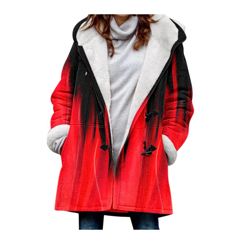 Ultimativer Komfort Trendiger Damen Pullover mit Fleece-Futter für kalte Tage | Warm weich & stylisch | Perfekt für Winter | Hochwertige Strickjacke für jeden Anlass (Rot XL