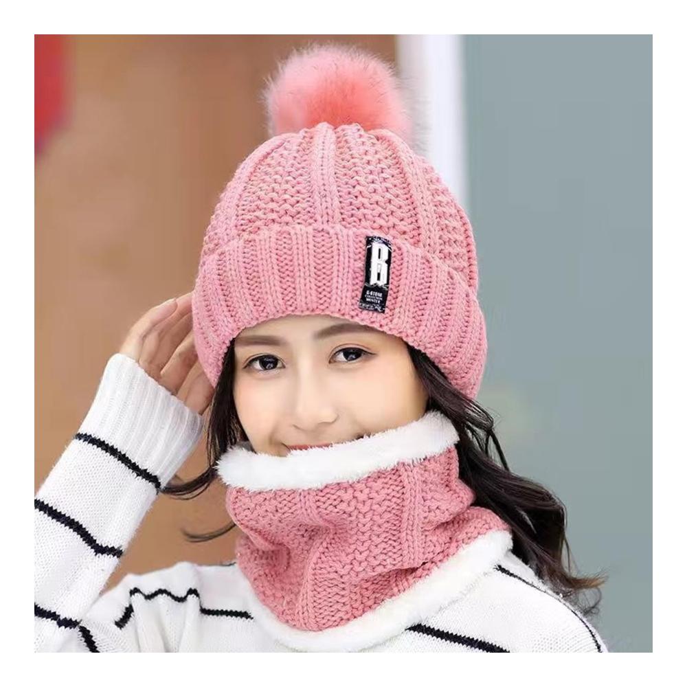 Exquisites Winter-Mützen- Schal- und Handschuh-Set für ultimative Kälteabwehr! Damen-Mütze mit Halswickel ohne Krempe für stilvolle Wärme. Perfektes kältebeständiges Accessoire-Ensemble