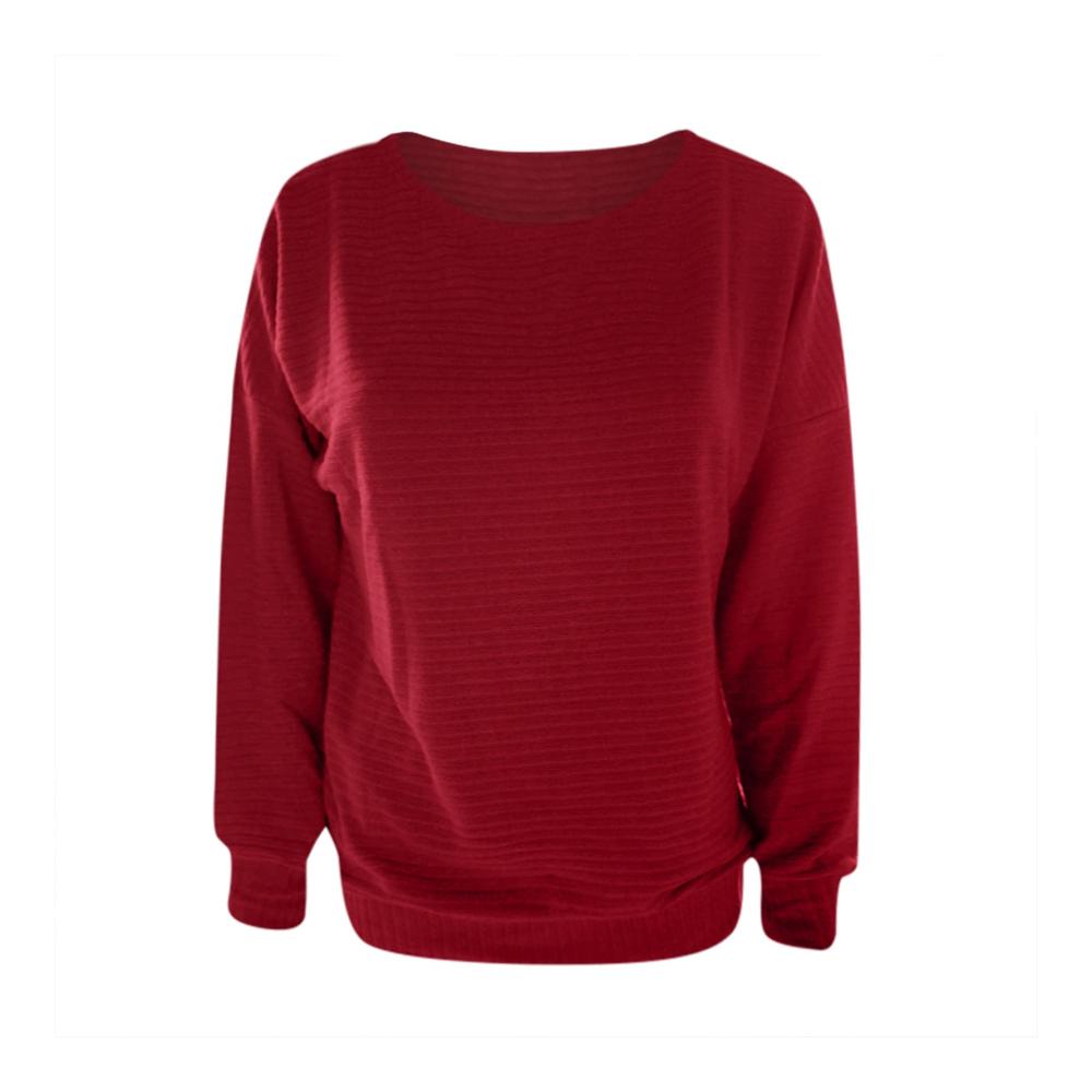 Trendiges Damen Langarmshirt Gestrickter Pullover mit Fledermausärmeln und Rundhalsausschnitt - Sexy Y2K Streetwear Bluse für Frühling & Sommer. Atemberaubende Shirts