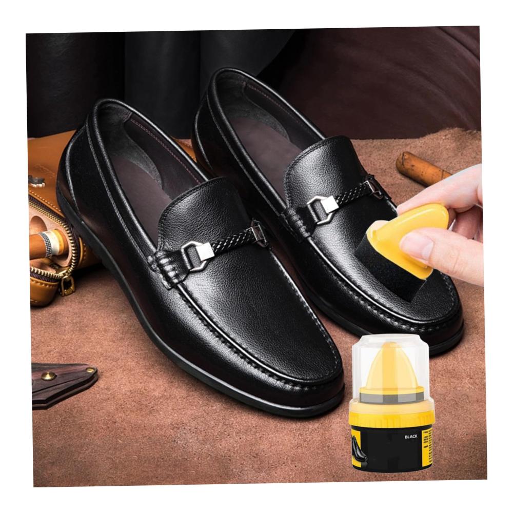 Erleben Sie Brillanz Schuhpolitur Kit für Leder - 2pcs Schwarze & klare Schuhcreme 50ml - Wiederherstellen Reinigen und Schutz für Schuhe Geldbörsen und Stiefel