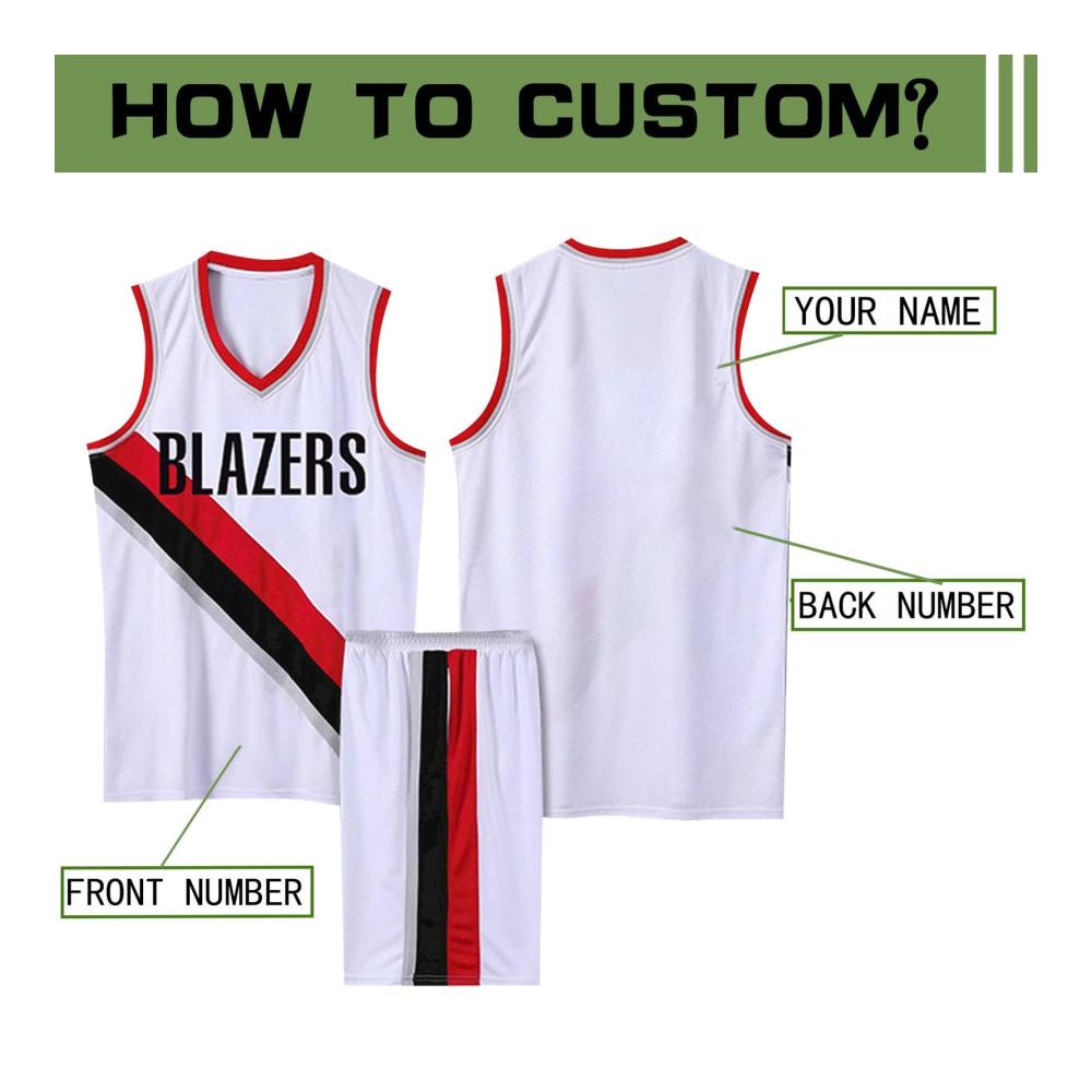 Einzigartige Spieltrikots für Basketballfans Personalisiertes Trikot- und Shorts-Set mit Namen Nummer & Teamlogo für Jungen und Mädchen
