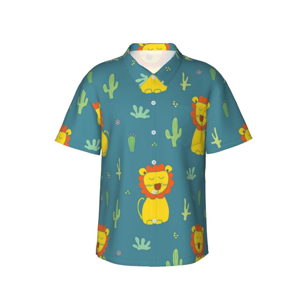 Sommer-Look Herren Kurzarm-Hemden für lässigen Aloha-Style. Entspannte Knopfleiste für Strand & Urlaub. Frische Hawaii-Prints