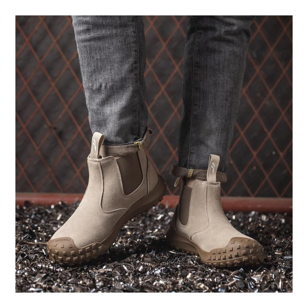 Entdecken Sie ultimative Sicherheit und Komfort mit bruch- und durchstichfesten Stahlkappen-Schuhen! Schützen Sie sich in Stil und Bequemlichkeit bei der Arbeit. Jetzt in Sand erhältlich