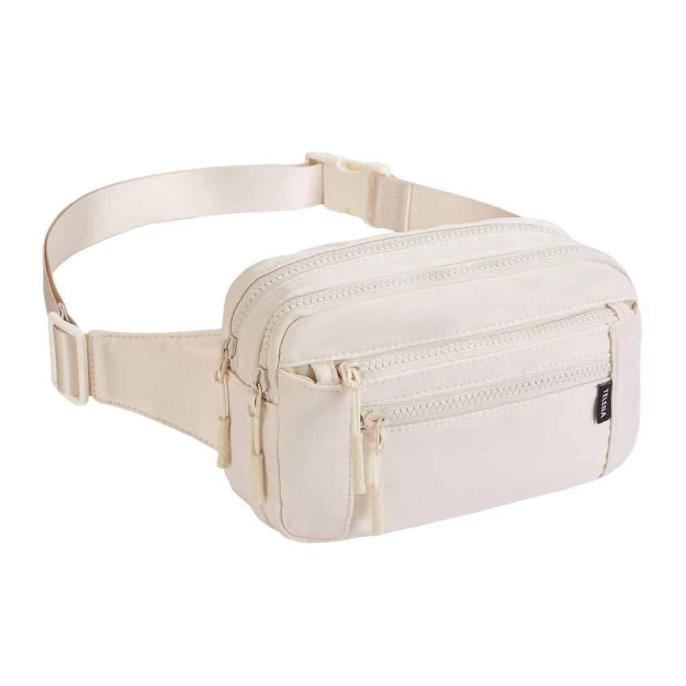 Praktische Mode-Hüfttasche Telena Unisex Bauchtasche mit 4 Reißverschlusstaschen Klein und Bequem Ideal für Damen und Herren unterwegs