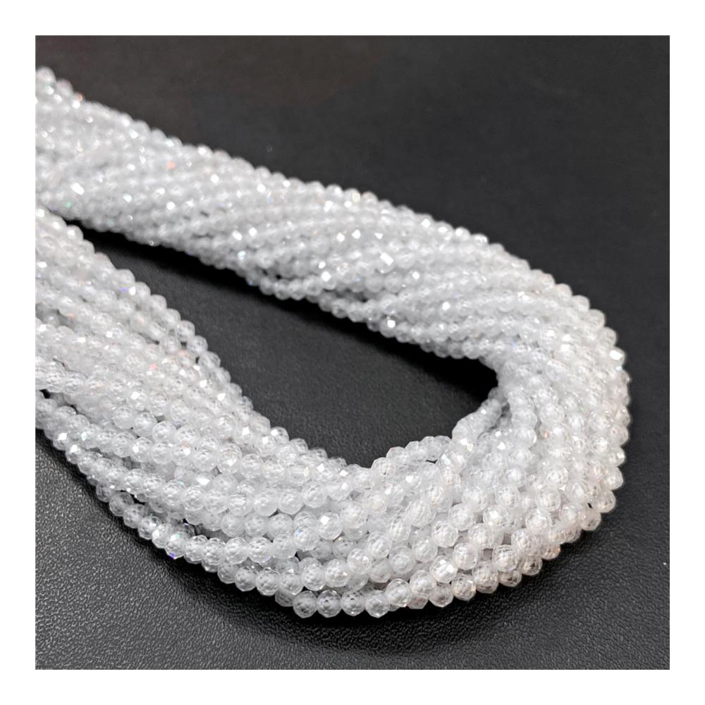 Entdecke die Brillanz Mikrofacettierte Natürliche Zirkonperlen für Schmuckherstellung - 2/3 mm Multicolor-Beads Quarzkristallperlen - Lila 3 mm