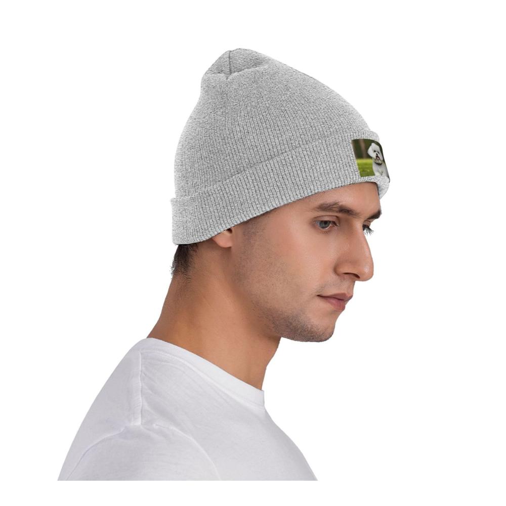 Behagliche Strickmütze mit entzückendem Bichon-Frisé-Design | Wintermütze für Damen & Herren | Warme Skimütze mit weicher Textur | Stilvoll durch die kalten Tage
