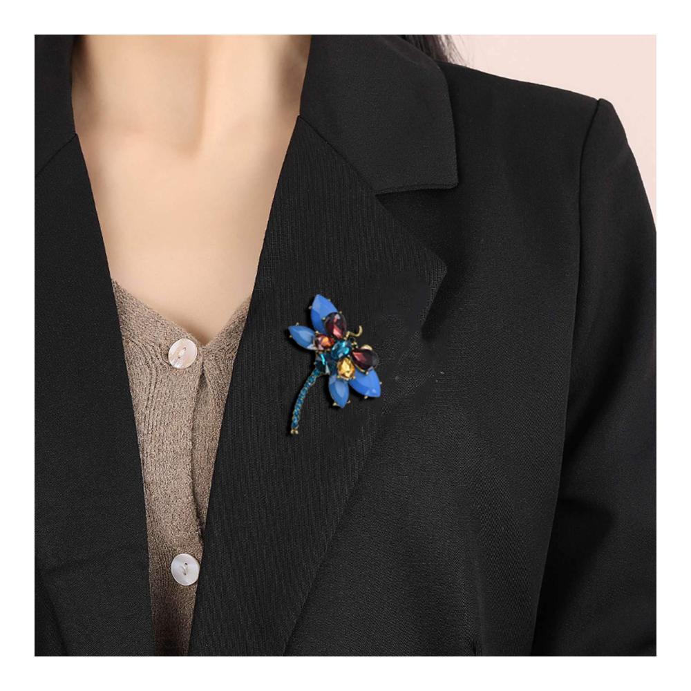 Elegante Harz Libellen Broschen Glanzvolle Strass-Insekten-Anstecker in Rot. Perfekt als Geschenk! Entdecken Sie stilvolle Broschen & Anstecknadeln jetzt