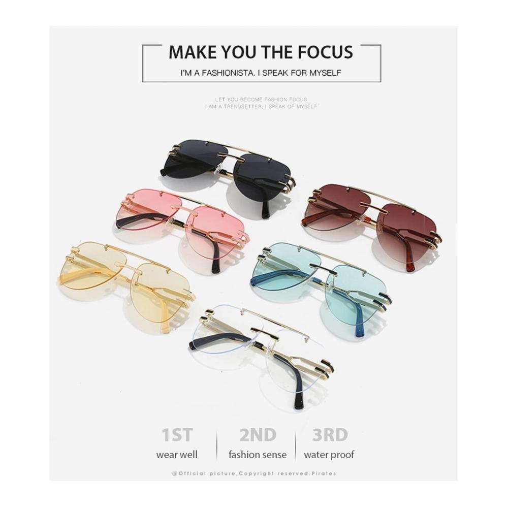 Entdecke den ultimativen Style Rahmenlose Damen-Party-Foto-Sonnenbrille für trendige Fashionistas. Schütze deine Augen mit Stil