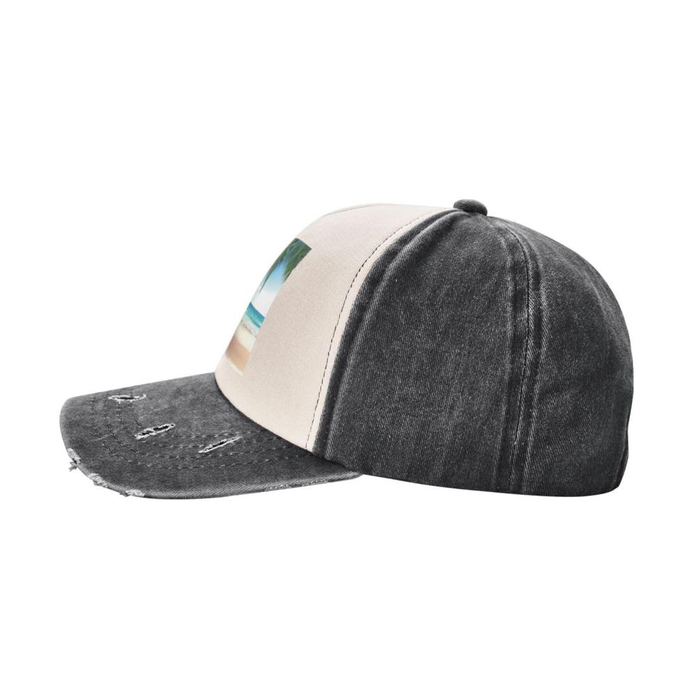 Entdecken Sie den tropischen Flair mit unserer verstellbaren Baseballkappe mit Hawaii-Stranddruck und Palmenmotiv! Ein vielseitiger Outdoor-Hut für Damen und ein perfektes Geschenk zum Vatertag