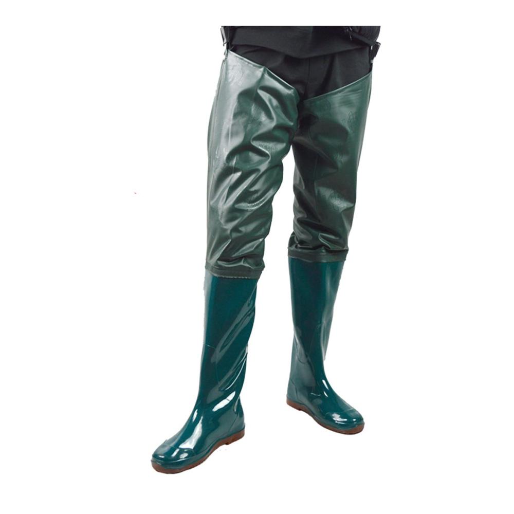 Entdecken Sie ultimativen Komfort Wasserdichte Wathose Stiefel für Angeln & Jagd – Rutschfeste Sohlen PVC/Nylon über Kniehöhe Unisex 38EU Green