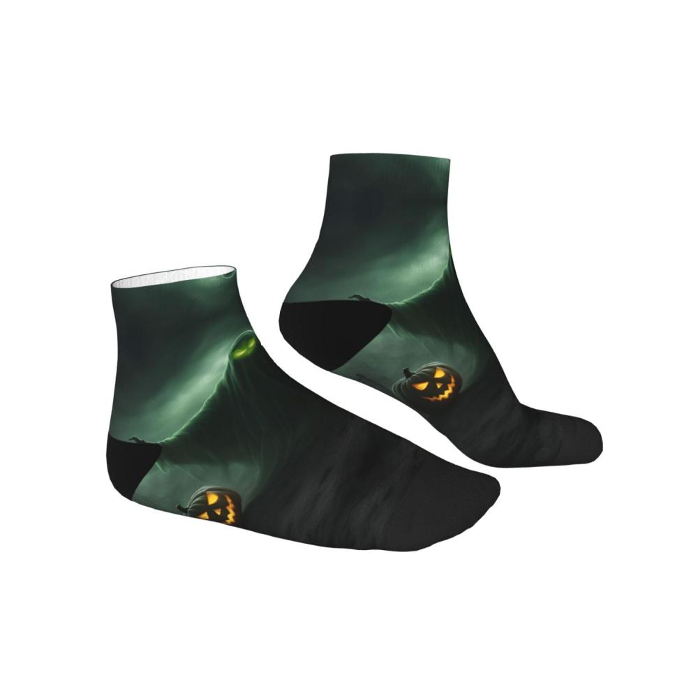 Herbst Socken Knöchelsocken Halloween Horror Kürbis Geister Halloweensocken Damen Trendy College Outdoor Bequem Casual One Size