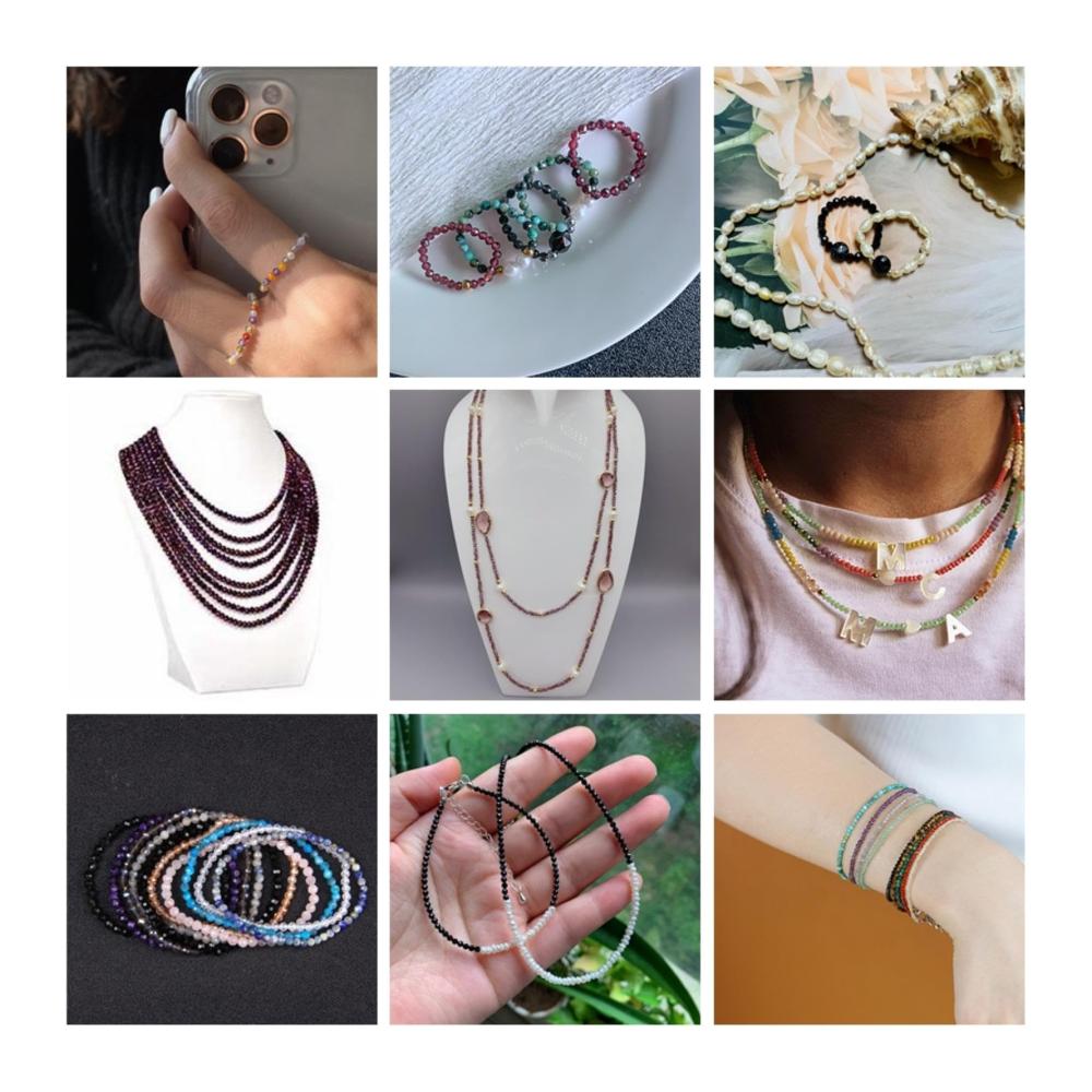 Entdecke die Brillanz Mikrofacettierte Natürliche Zirkonperlen für Schmuckherstellung - 2/3 mm Multicolor-Beads Quarzkristallperlen - Lila 3 mm