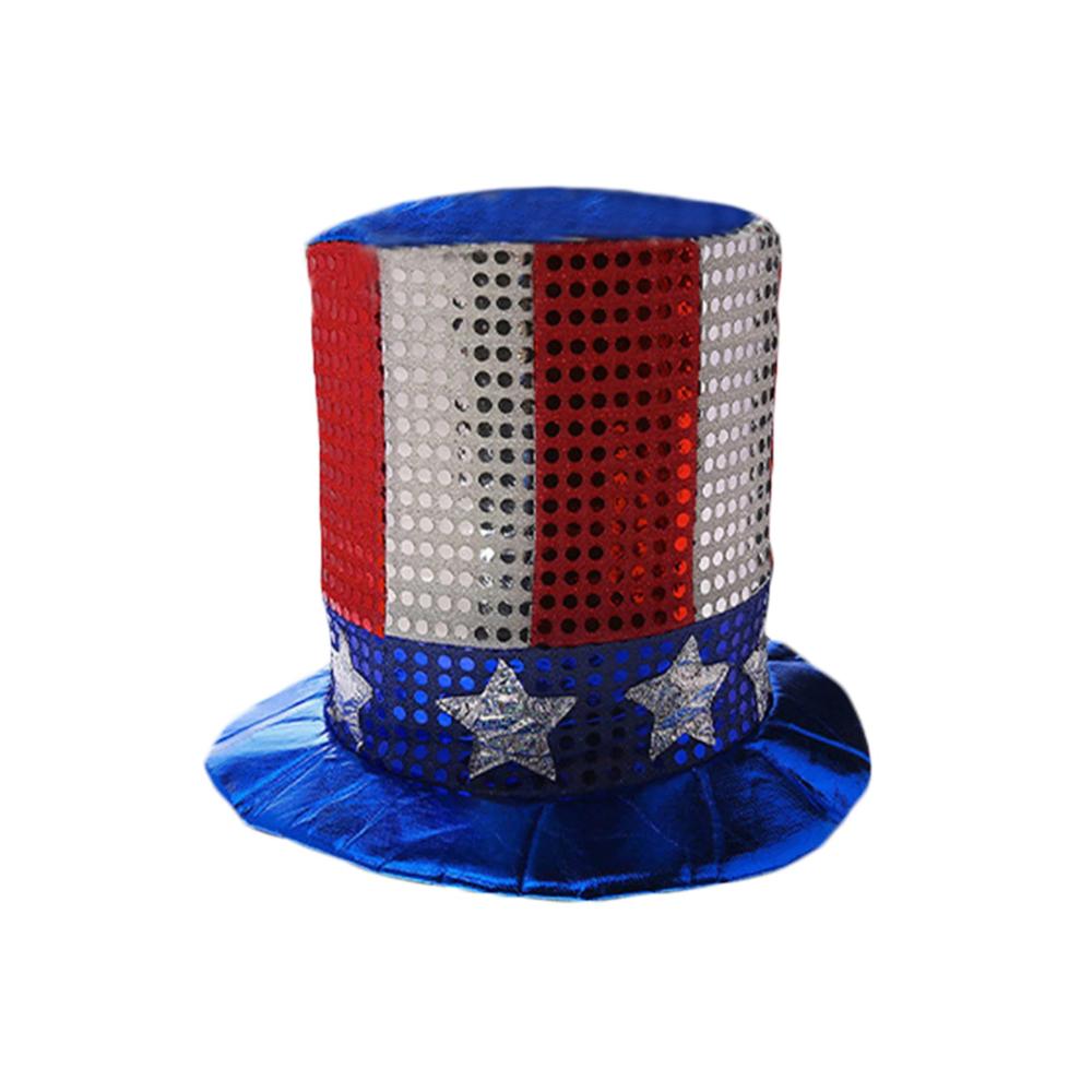 Vintage Fliegen für den Independence Day! Leichtes Design mit US Flaggen ideal für Weihnachten & Vergnügungspark. Rote & blaue Pailletten-Fliege für stilvolle Feierlichkeiten