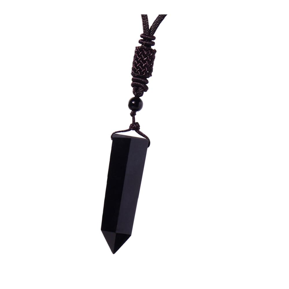 Entdecke den Zauber 5er-Set Obsidian-Halsketten mit Heilstein-Anhängern für DIY-Schmuck