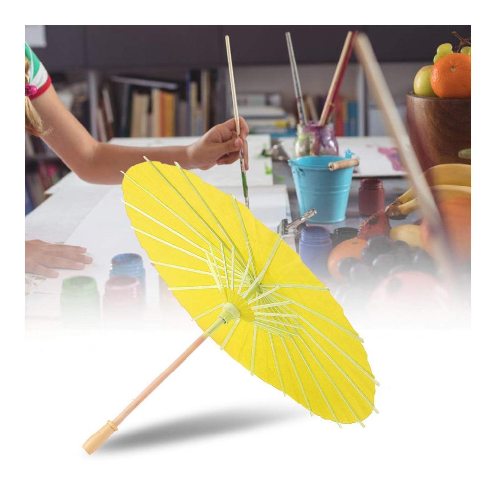 Entdecke die Magie der Taschenschirme Kinder DIY Kreativität entfesseln mit handgemalten Mini-Schirmen von Harte Firma (Gelb