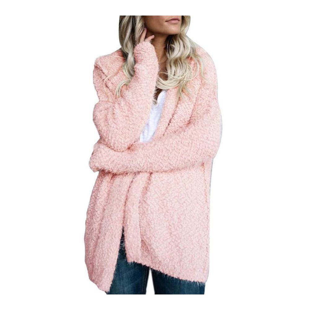Stilvoller Blazer für Damen Elegante Langarm Strickjacke mit Kapuze und kuscheligem Mantel - Perfekte Casual Tops für jeden Anlass