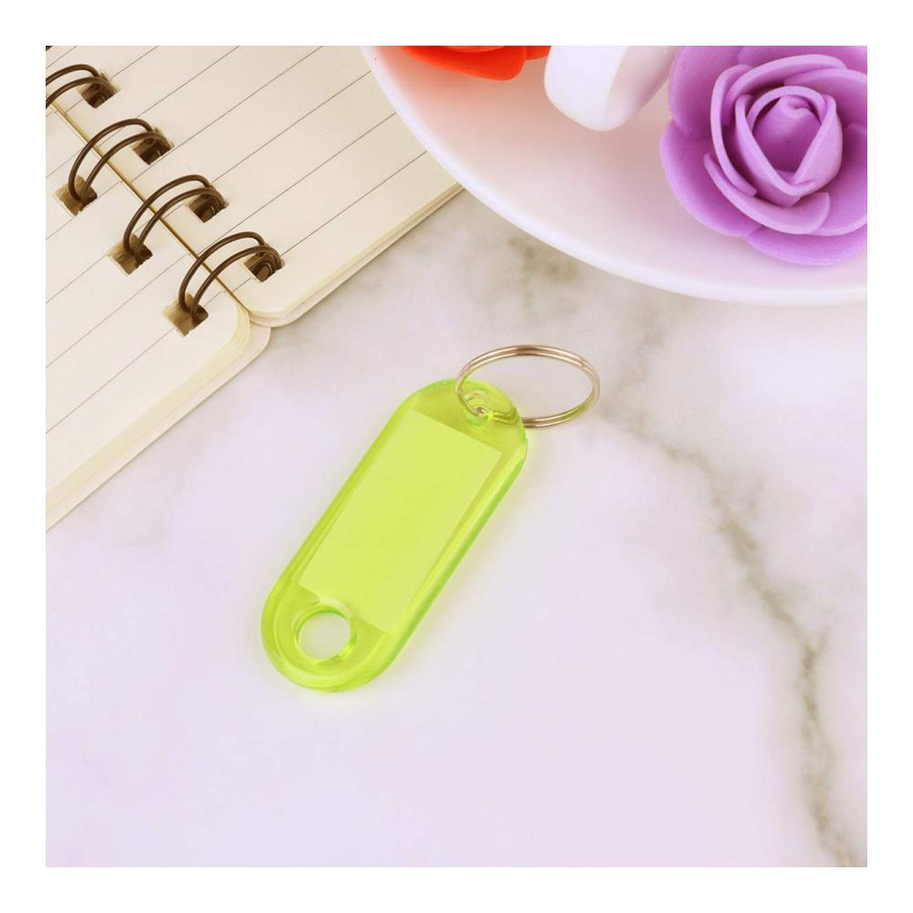 Klassische Eleganz 30er-Pack Schlüsselringe & Schlüsselbänder für Herren | Robuste Kunststoff-Schlüsselanhänger mit ID-Tags | Perfekt für Männer Kinder & Haustiere | Gelb Größe 1