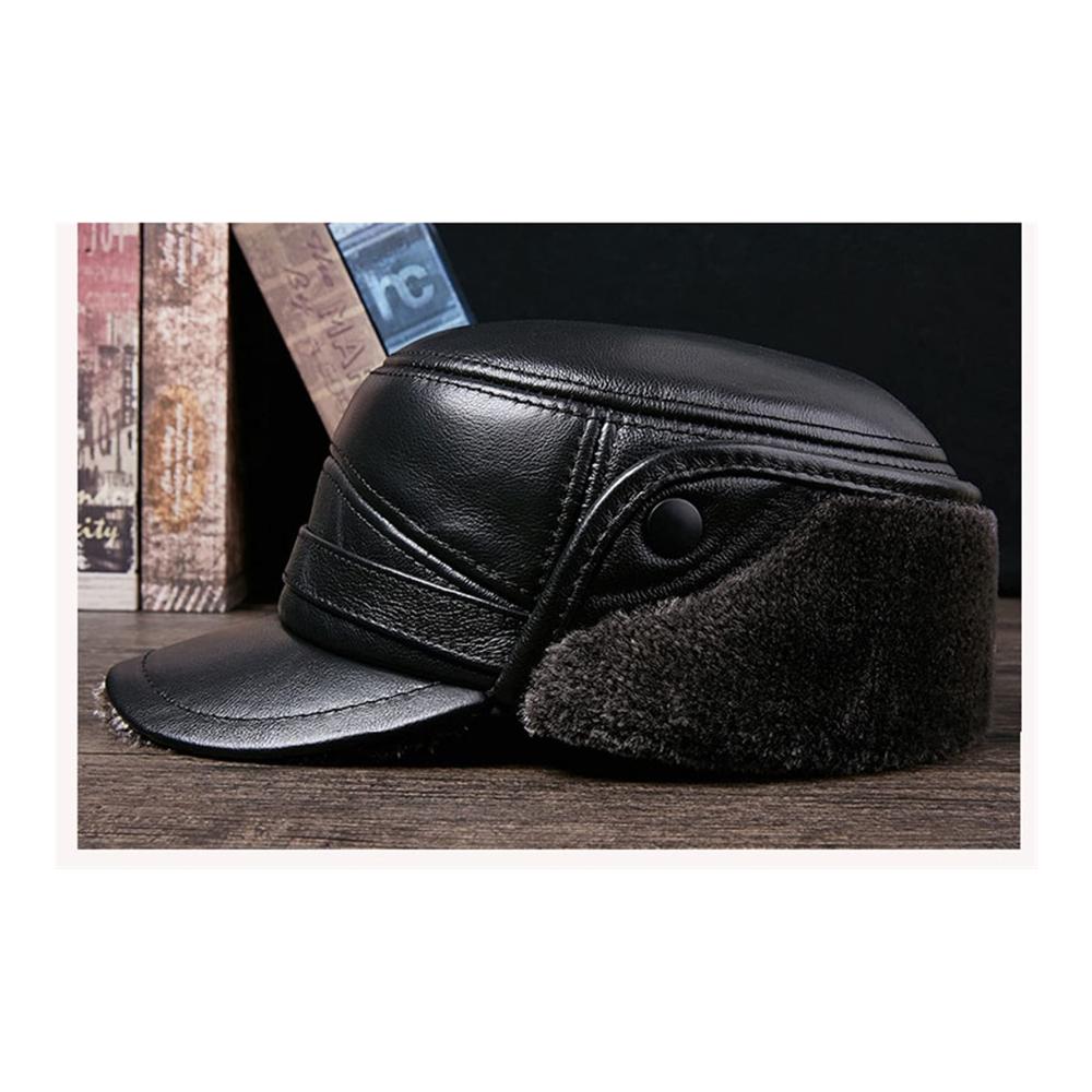 Stilvolle Icegrey Herren Fliegermütze aus PU Leder mit Warmfutter und Kunstpelzbesatz - Perfekte Wintermütze für maximalen Komfort und Stil