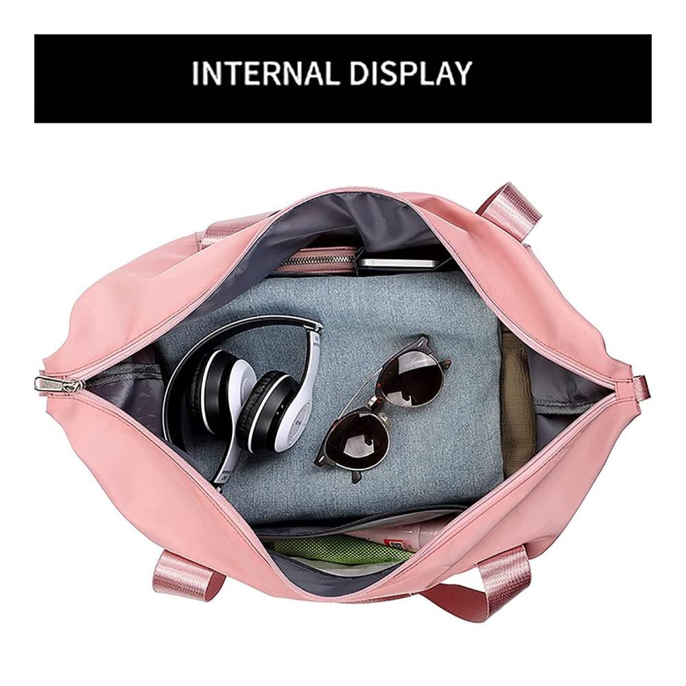 Leichte Reisetasche mit Doppelschicht-Design und Nass-Trocken-Trennung | Ideal für Fitnessstudio und Urlaub | Noir 1 PCS