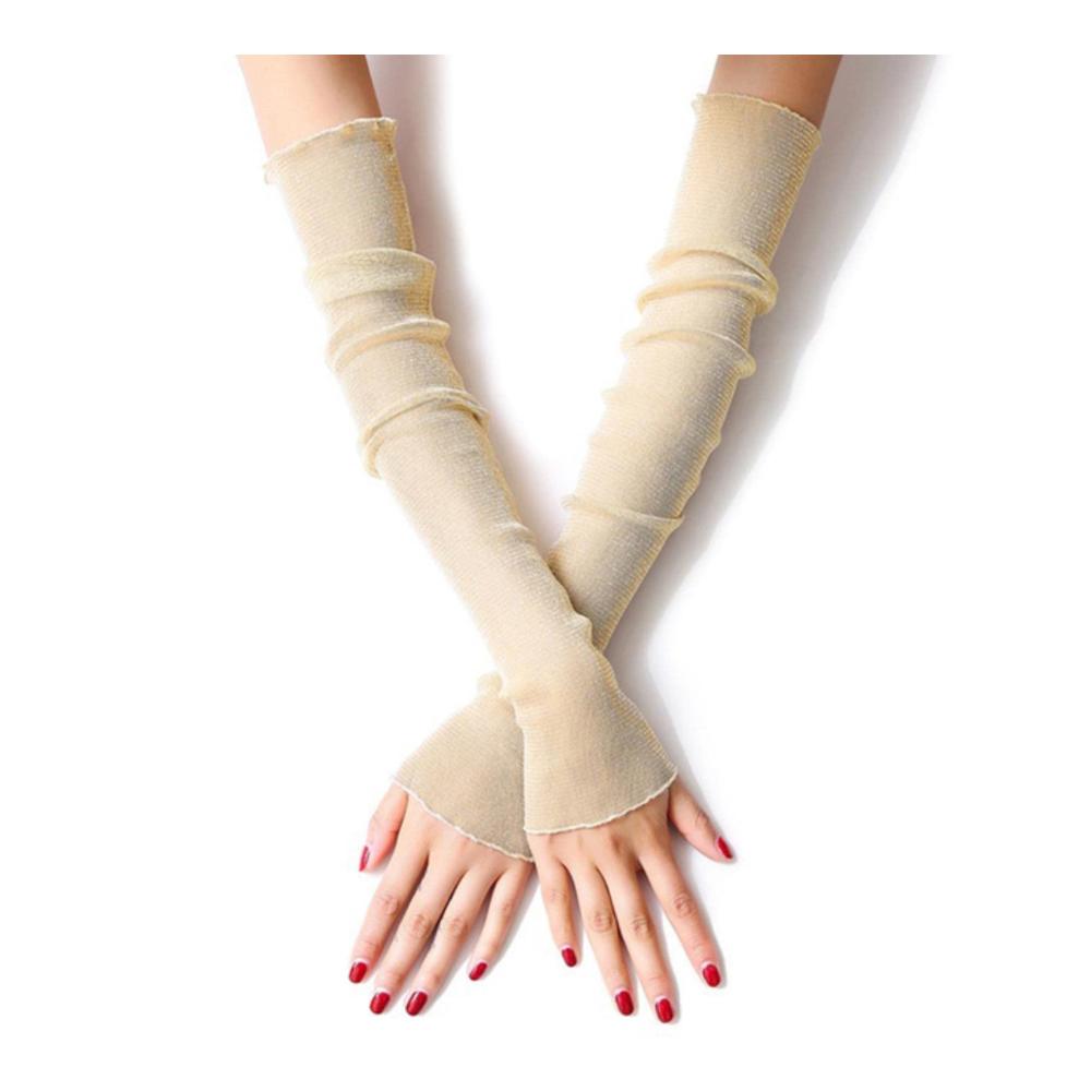 Stylische Armlinge für Damen Leicht luftig UV-Schutz! Sommerliche Mode-Highlights mit langen fingerlosen Handschuhen. Jetzt erhältlich