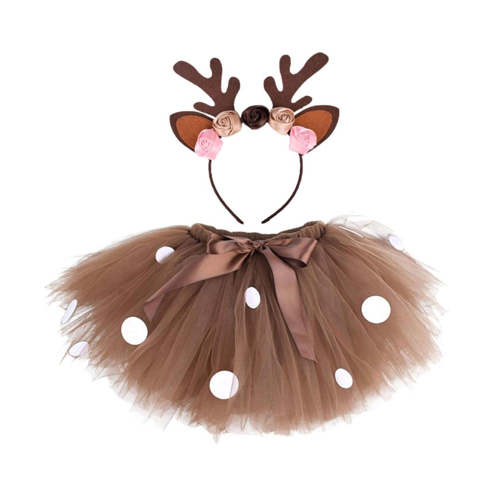 Verzaubern Sie Ihr Baby mit unserem handgefertigten Rentier-Unterrock für die perfekten Weihnachtsfotos! Weihnachts-Tutu mit Geweih-Stirnband für unvergessliche Momente
