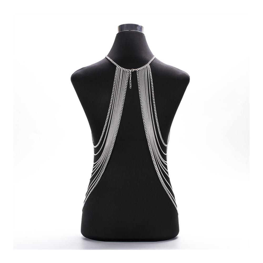 Einzigartige Goldkörperschmuck-Kollektion für Frauen Party-Körperketten Bikini-Accessoires sexy Oberteile und BHs. Verführerische Brustketten und Geschirr für deinen glamourösen Look