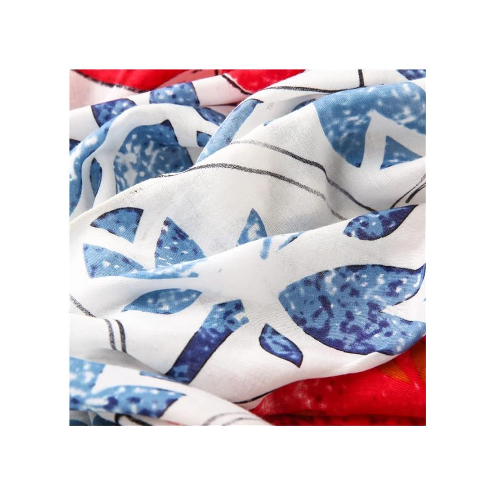 Eleganter Blätter Floral Schal mit Quasten - Perfekter 180 × 90 cm Muslimischer Hijab für Damen - Modischer Kopfwickel in Viskose - Schals für stilvolle Looks