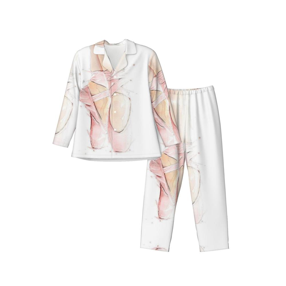 Gemütlicher Herren-Schlafanzug mit Ballett-Motiv | Langärmeliges Pyjama-Set für erholsame Nächte | Stilvoll und bequem