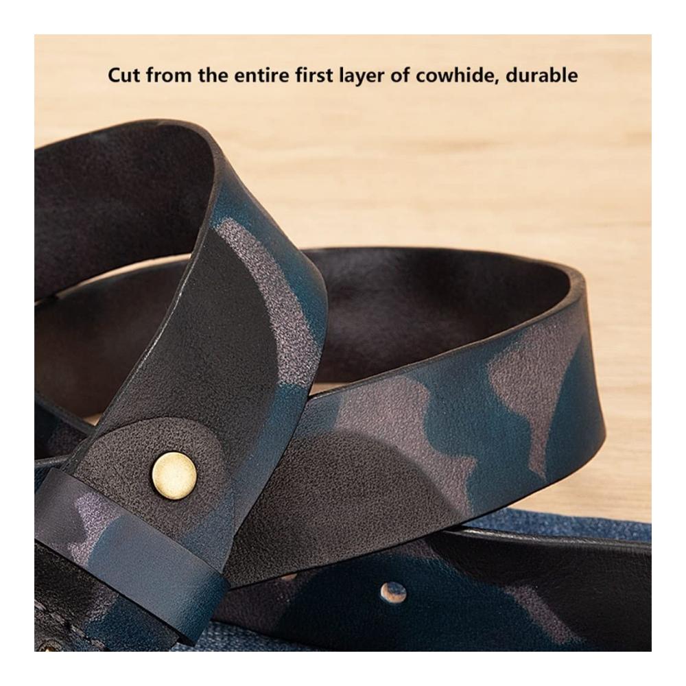 Entdecke den zeitlosen Stil Vintage Herren-Ledergürtel mit Kupfer-Dornschließe und Dehnlochtechnologie. Perfekt für Jeans oder Arbeit ein Muss für jeden Mann