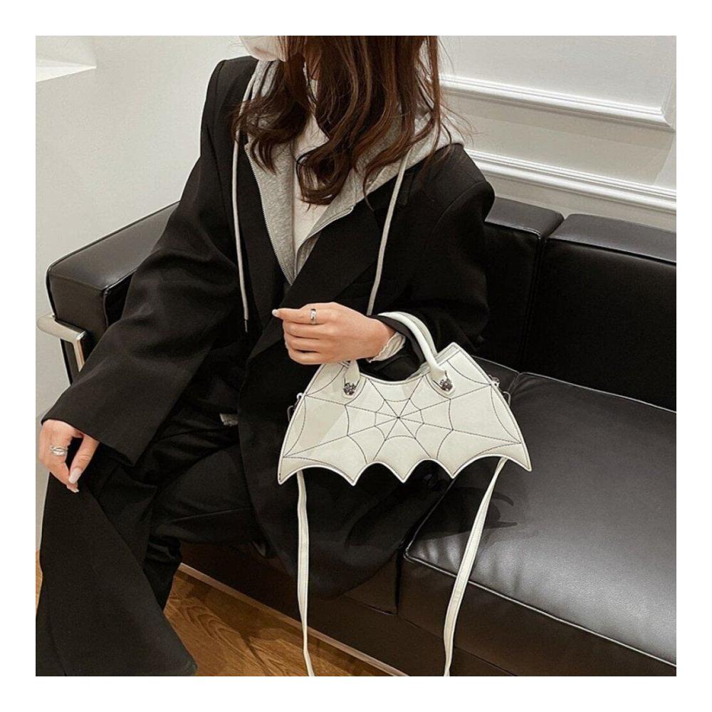 Entdecken Sie stilvolle Rucksackhandtaschen für Damen - Lpitoy Fledermausflügel Umhängetasche mit Halloween-Design perfekt für Mädchen