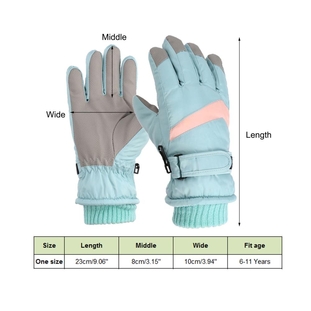 Ultimative Winterhandschuhe für Kinder - Warm wasserdicht & winddicht. Perfekt für Ski Snowboard Fahrrad & Outdoor-Sportarten