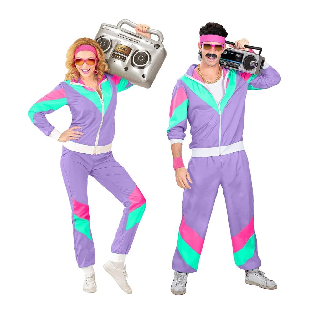 Sportswear Retro-Jogginganzüge im 80er-90er-Jahre-Stil Klassisches Karnevalskostüm für Herren und Damen