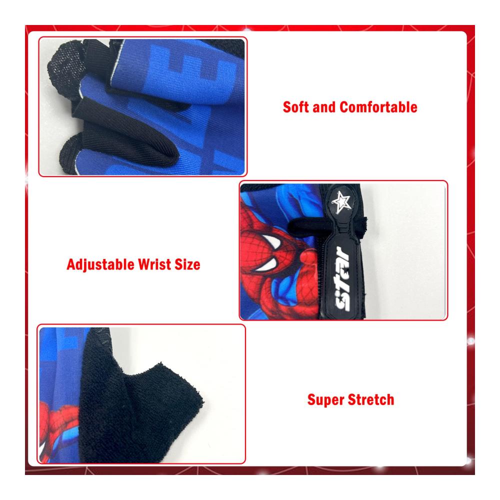Fingerlose Kinder Fahrrad- und Kletterhandschuhe – Perfekter Griff und Schutz für Abenteuer! Robuste Spider BMX Radhandschuhe für Jungen 6-10 Jahre. Entdecke den Komfort