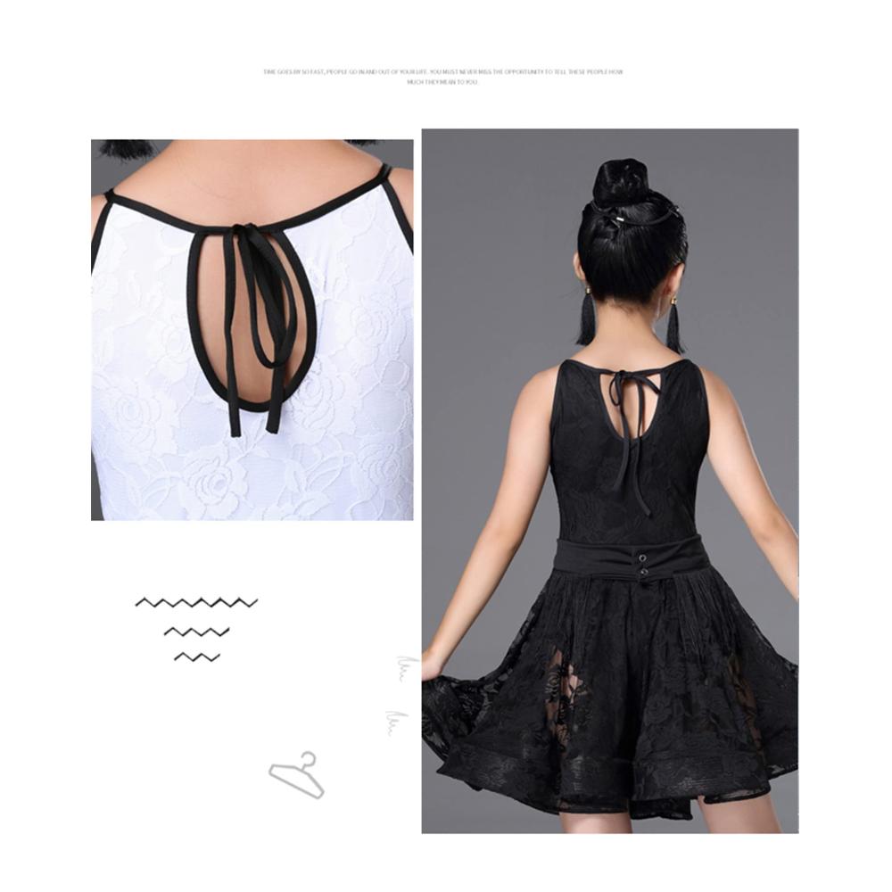 Einzigartiges Mädchen Latein Tanzkleid für  Rumba Samba & mehr – Kinder Falbala Ballsaal Aufführungsoutfit in Schwarz – Perfekt für Party und Performance – Größe 8 Jahre