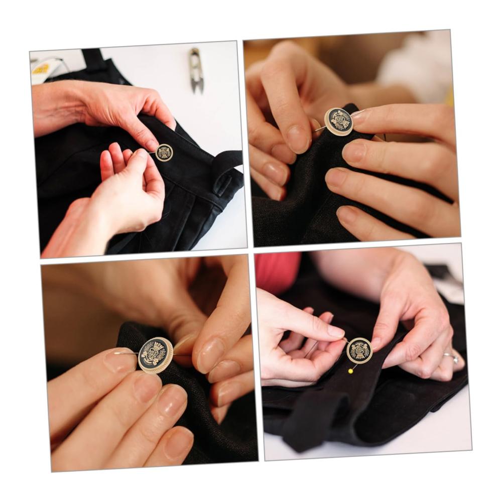 30er-Pack Click-Buttons Kreatives DIY-Zubehör für Hemden Blazer & mehr! Vintage-Design mit Metallknöpfen und Ösen. Jetzt stilvoll gestalten
