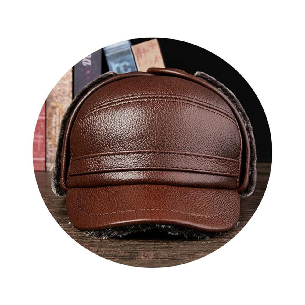 Stilvolle Fliegermütze aus hochwertigem PU-Leder Perfekter Winterbegleiter für Herren mit wärmendem Futter und trendigem Design. Entdecken Sie jetzt