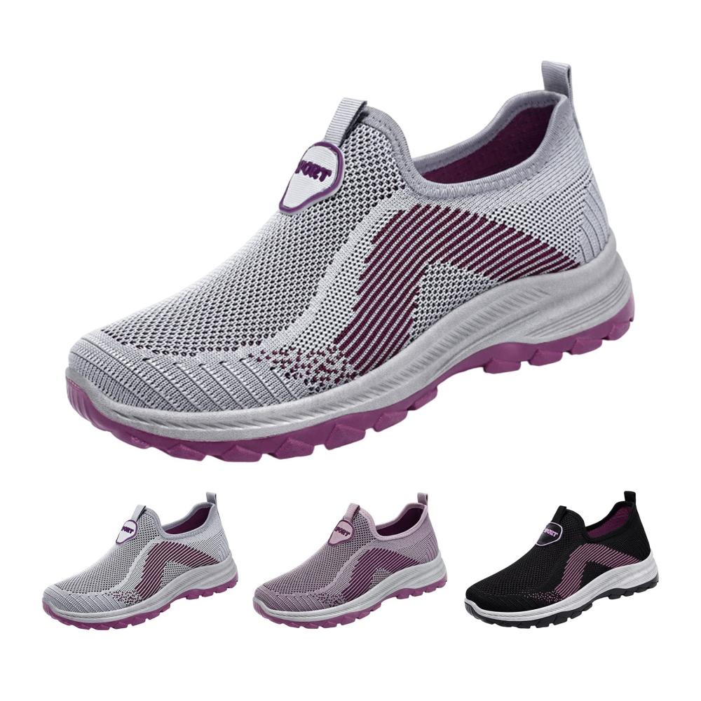 Sportamid Damen Sommer Turnschuhe Memory Foam Slip-on Sneaker Orthopädische Sport Schuhe Leicht Bequem Elegant Sneaker Ohne Schnürung