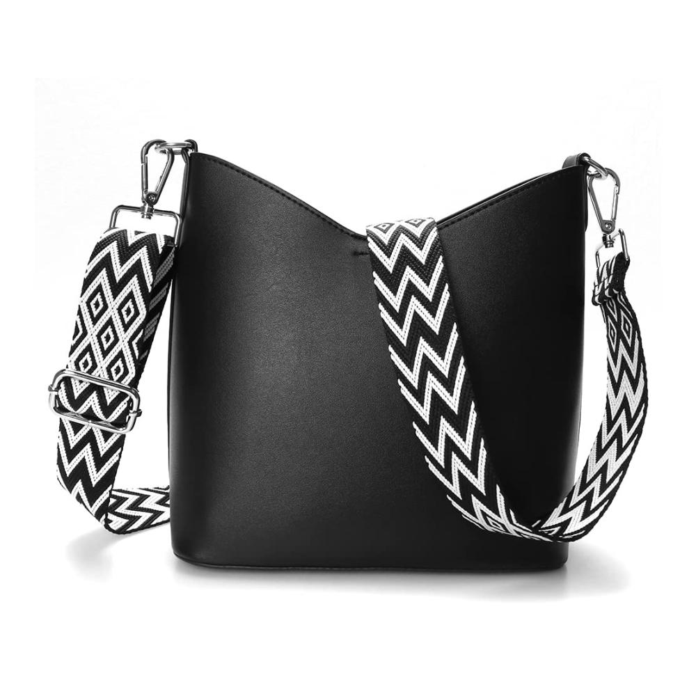 Hochwertiger Taschengurt Breit 3.8CM Verstellbarer Schultergurt für Handtaschen Schultertaschen Umhängetaschen Geldbörsen und Tragetaschen. Ideal für DIY Taschenprojekte. Schwarzer Streifen