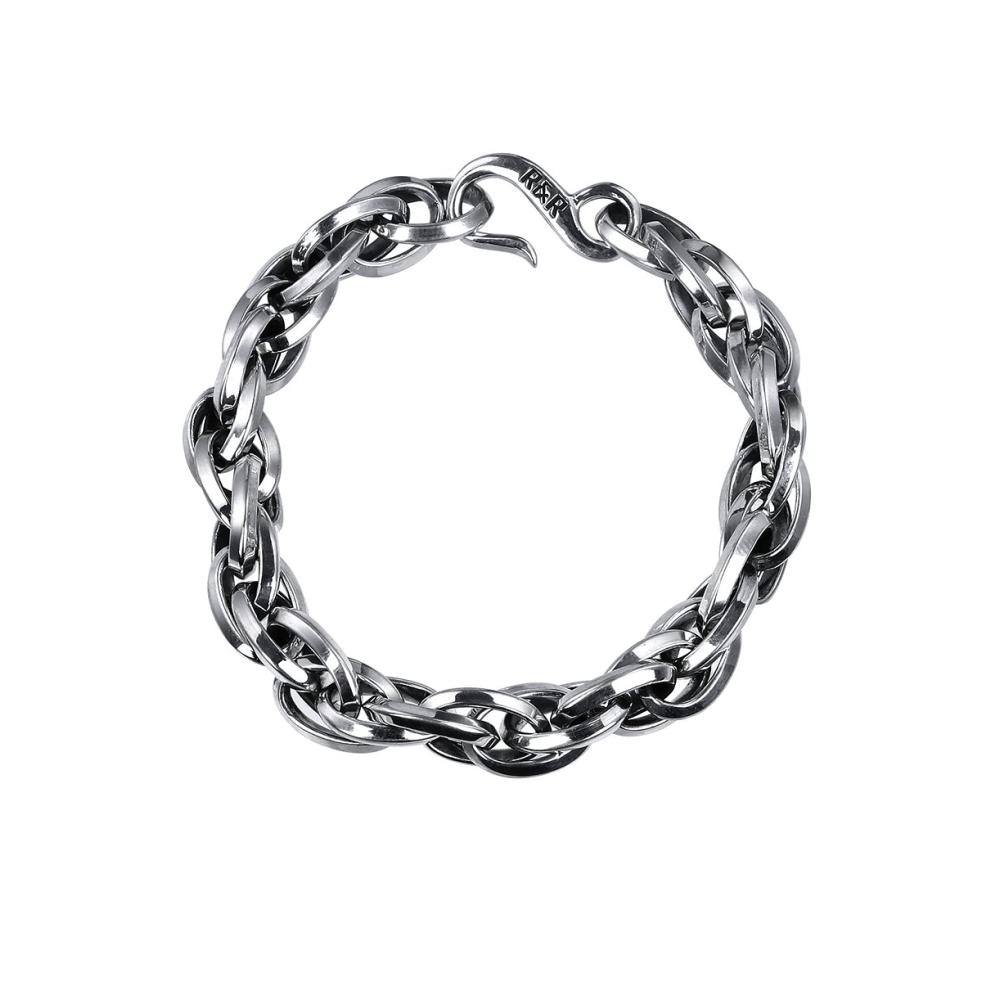 Attraktive Herren Armbänder Elegante Curb Link Kette aus .925 Sterling Silber – Rock & Ride Style | Original MEHRWEG