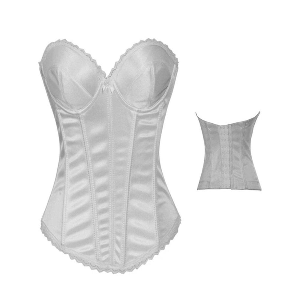 Exquisites Schwarz-Weiß Dessous-Set Verführerische Spitze formende Halbschalen perfekt für kleine Büsten! Sexy Bustiers mit 3-reihiger Rückenschnalle für einen unwiderstehlichen Look