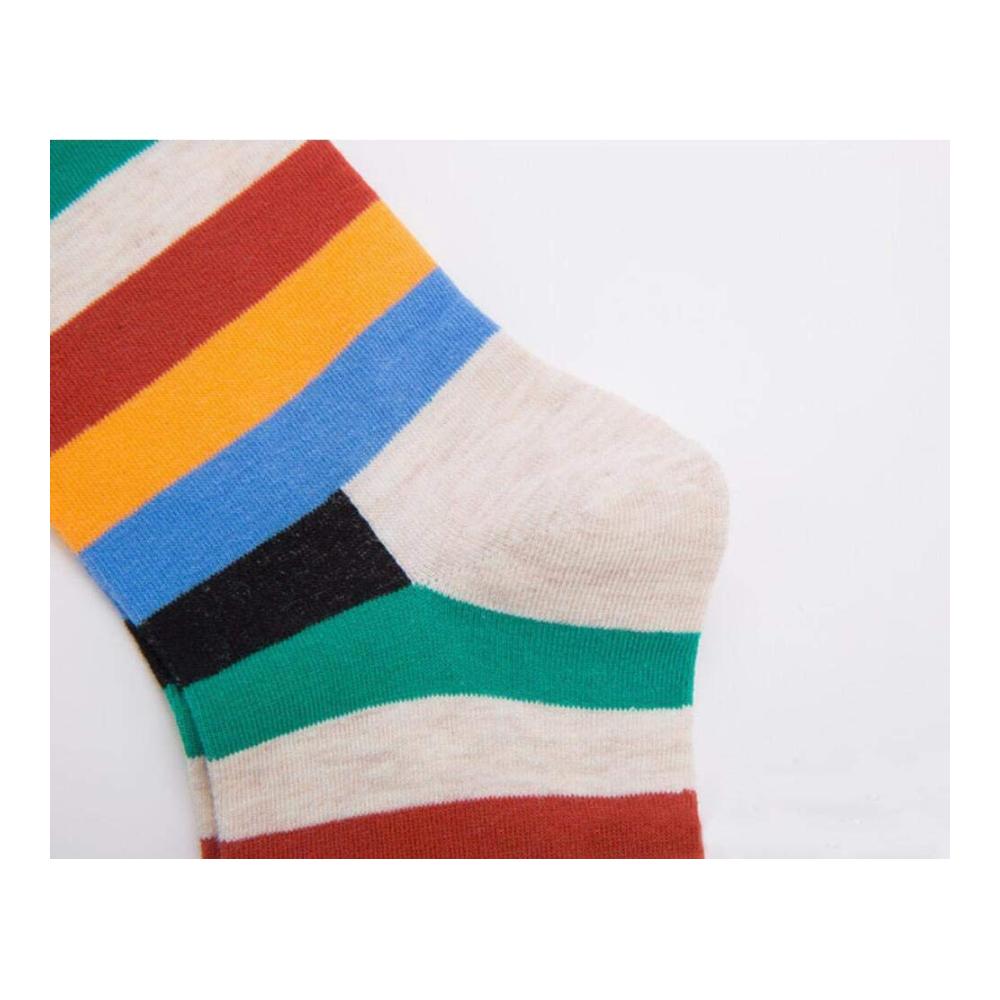Stylische Wintersocken für Herren 5 Paar Baumwollsocken weich warm atmungsaktiv & bunt gestreift - Perfekt für kalte Tage