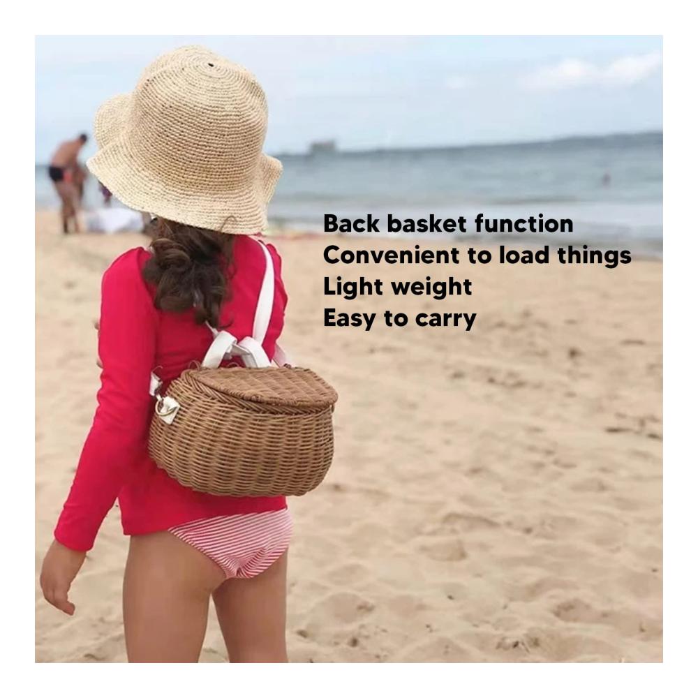 Authentische Vintage-Schultertasche Handgewebte Rattan-Tasche für Damen. Perfekt für Camping Fotografie und stilvolles Reisen. Jetzt zugreifen und den Sommer mit Stil genießen