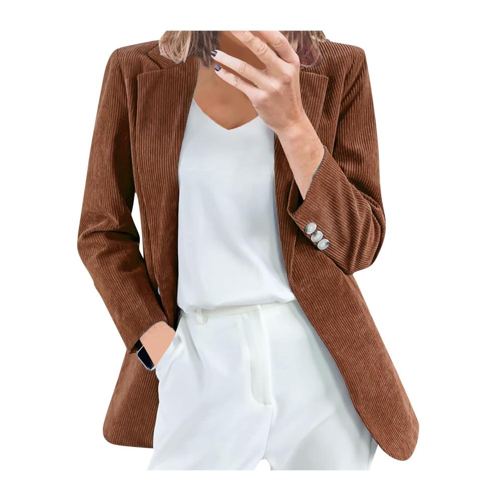 Eleganter Damen Blazer Leichte Oversize Cordjacke für stilvolle Frauen. Perfekt für Casual und formelle Anlässe. Jetzt zugreifen
