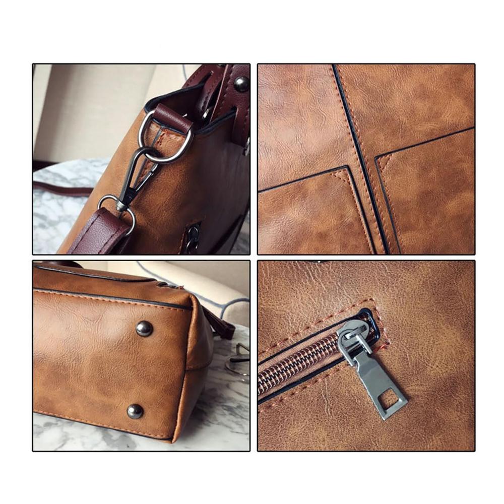 Entdecke den zeitlosen Stil Damen-Umhängetasche aus Vintage-Leder geräumig & praktisch. Perfekt organisiert mit mehreren Taschen. Dein Must-Have für stilvolle Damen