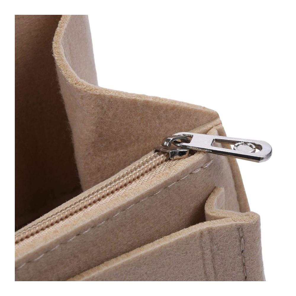 Maximale Organisation Filz Taschenorganizer für Rucksäcke und Handtaschen – Perfekte Aufbewahrungslösung für Männer und Frauen – Dunkles Khaki